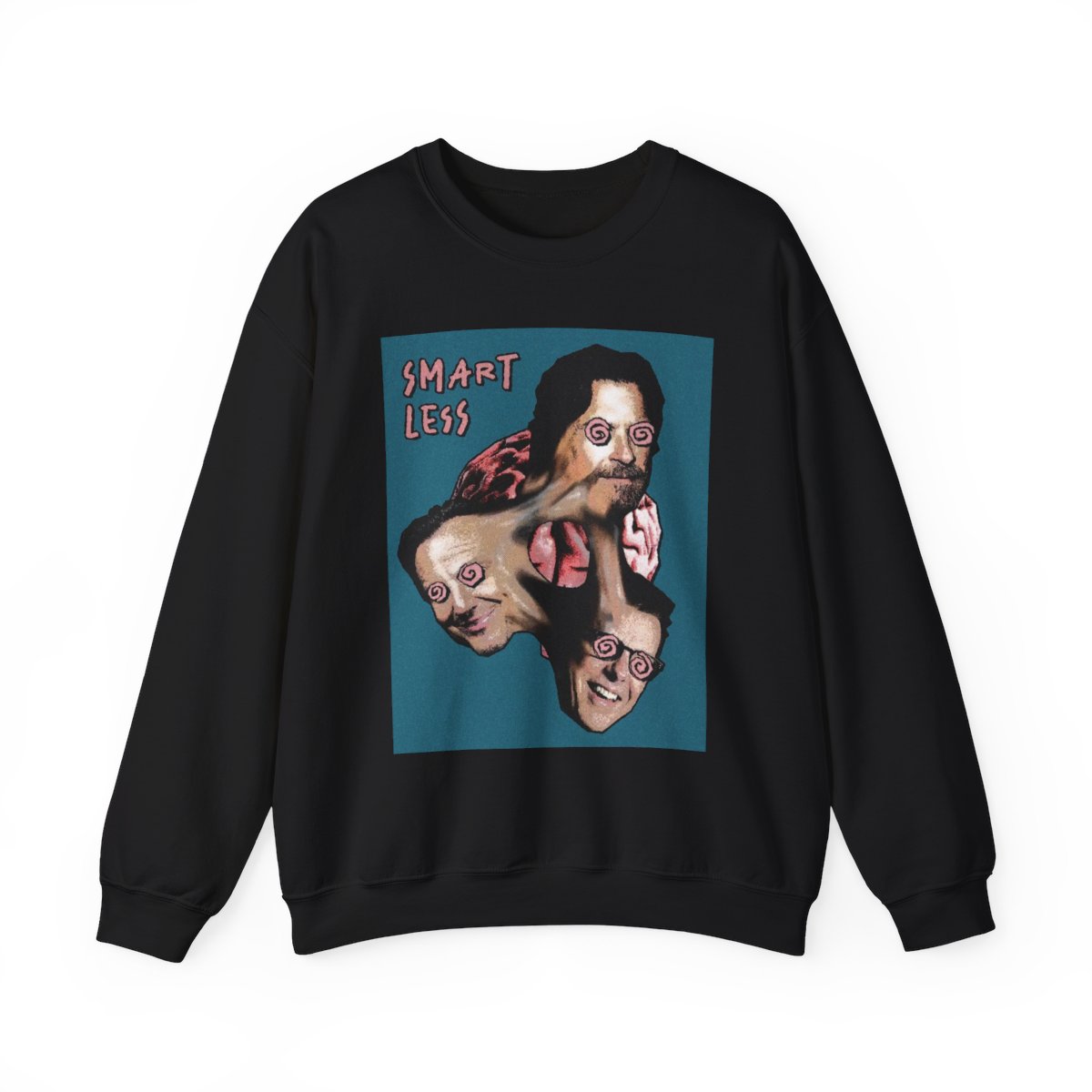 Surreal Triple Portrait 'Smart Less' Crewneck Sweatshirt SmartLess