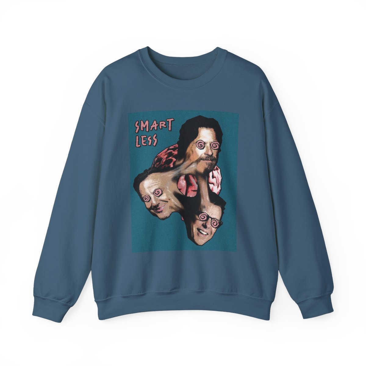 Surreal Triple Portrait 'Smart Less' Crewneck Sweatshirt SmartLess - alternate angle 5, merchandise