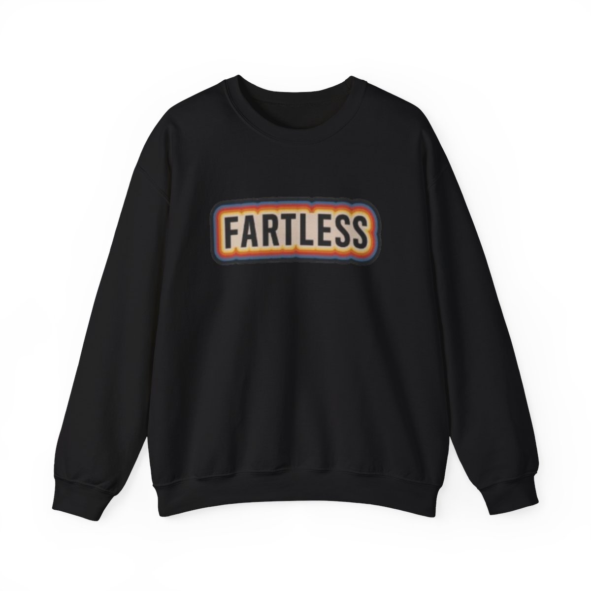 Fartless Crewneck Sweatshirt | Retro Patch Lettering SmartLess - alternate angle 3, merchandise