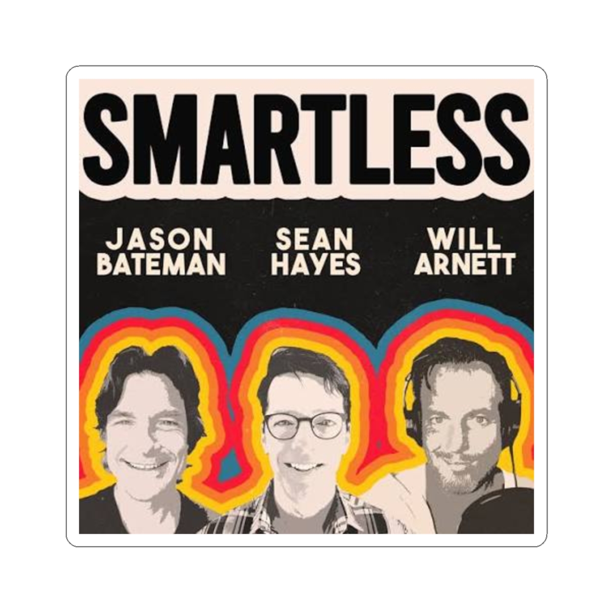 Smartless Podcast Portrait Sticker | Kiss-Cut Sticker SmartLess - Official Stickers merchandise