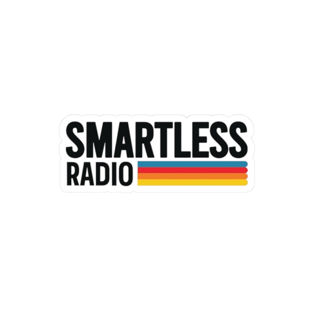 Smartless Radio Sticker | Retro Stripes Kiss-Cut Laptop Decal SmartLess - Official Stickers merchandise