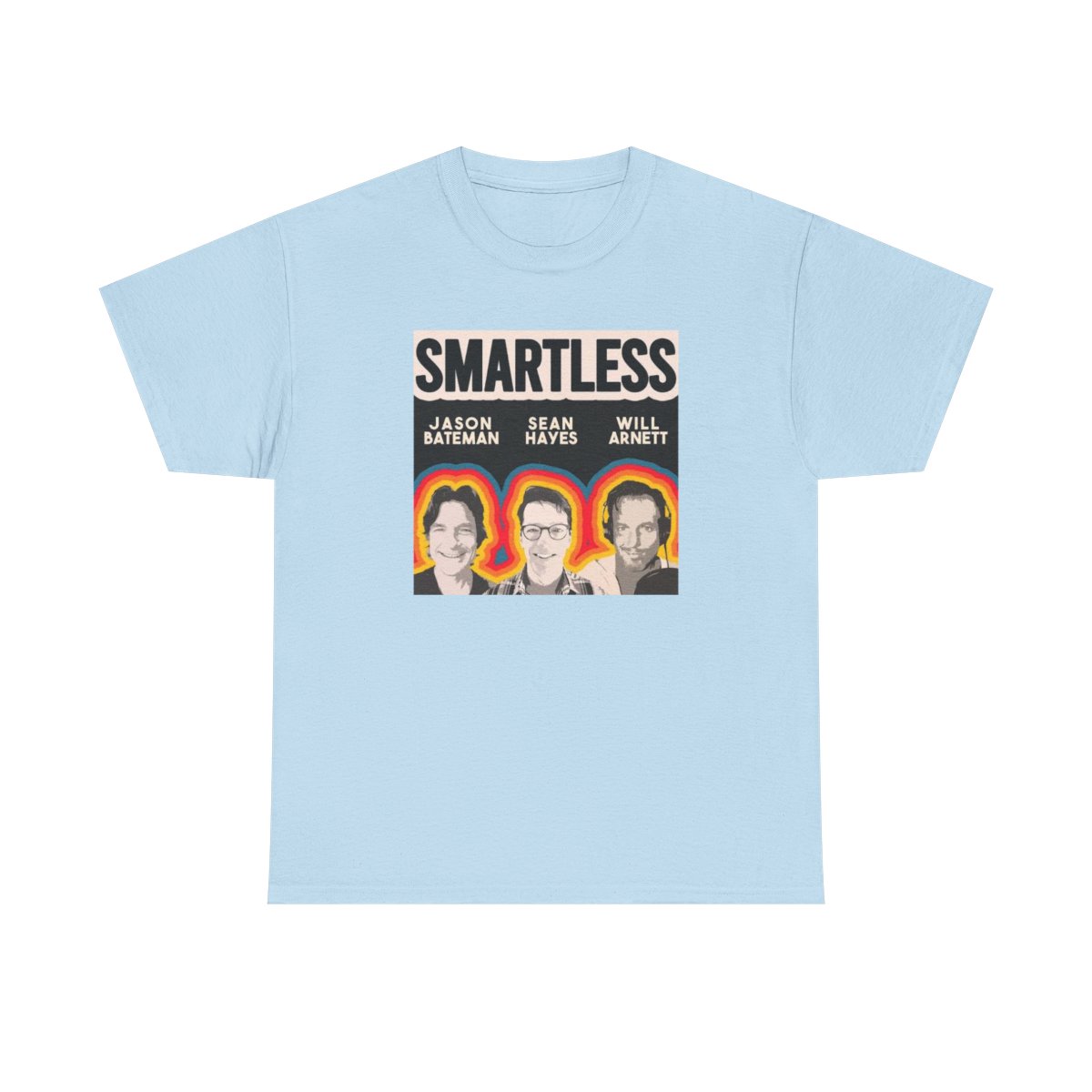 Smartless Trio Portrait Tee | Jason Bateman Sean Hayes Will Arnett SmartLess - alternate angle 4, merchandise